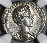 175 NGC VF Commodus Caesar Roman Empire Denarius German Defeat (19102603C)