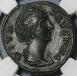 138 NGC Ch VF Faustina Sr Roman Empire Postumous AE As Aeternitas Pedigree (20120803C)