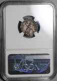 138 NGC Ch VF Faustina Sr Roman Empire Posthumous Denarius Aeternitas (20081101D)