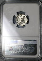 138-141 NGC MS Faustina Sr Roman Empire Denarius Aeternitas Reverse (18060803C)