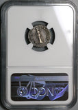 138 NGC Ch VF Faustina Sr Roman Empire Denarius Juno Peacock Lifetime (22031301C)
