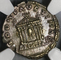 138 NGC XF Faustina Sr Roman Empire Denarius Temple Rare Pedigree (20081402C)