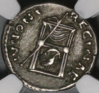 138 NGC XF Faustina Sr Roman Empire Denarius Thone Peacock Scarce Lifetime Type (21012104C)