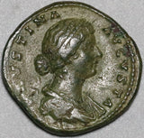 175 Faustina Jr Roman Empire AE As Juno & Peacock XF Ancient Copper Coin (20112501R)