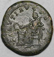 175 Faustina Jr Roman Empire AE As Salus & Snake VF Ancient Coin (20112502R)