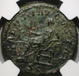 156 NGC Ch XF Faustina Jr Roman Empire AE As Salus Snake Altar Pedigree (21020701C)