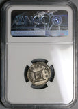 176 NGC Ch AU Faustina Jr Roman Empire Denarius Death Altar Marcus Aurelius Commemorative (21092202C)