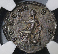 145 NGC XF Faustina Jr Roman Empire Denarius Wife Marcus Aurelius Concordia (21092101C)