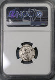 147 NGC MS Faustina Jr Roman Empire Denarius Juno Peacock Mint State (18120903C)