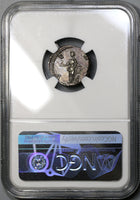 145 NGC AU Faustina Jr Roman Empire Denarius Venus Dolphin (19033103C)