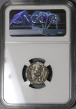 161 NGC Ch AU Faustina Jr Roman Empire Denarius Rare Venus Augustae Marcus Auelius 5/5 (22031702C)