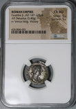 161 NGC Ch AU Faustina Jr Roman Empire Denarius Rare Venus Augustae Marcus Auelius 5/5 (22031702C)