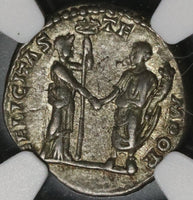 198 NGC XF Geta Caesar Roman Empire Denarius Felicitas & Geta Commemorative (21061602C)
