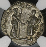 198 NGC XF Geta Caesar Roman Empire Denarius Felicitas & Geta Commemorative (21061602C)