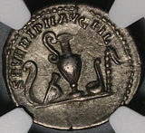 198 NGC XF Geta Roman Empire Denarius Caesar Dynasty Pedigree (21070903C)