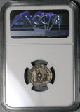 198 NGC XF Geta Roman Empire Denarius Caesar Dynasty Pedigree (21070903C)