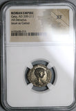 198 NGC XF Geta Roman Empire Denarius Caesar Dynasty Pedigree (21070903C)