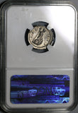 134/8 NGC Ch XF Hadrian Roman Empire Denarius Minerva Shield 5/5 5/5 (20052806CZ)
