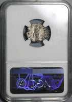 134 NGC MS Hadrian Denarius Roman Empire Fides Fruit Mint State Ancient (20111703C)