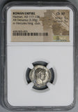 125 NGC Ch XF Hadrian Roman Empire Denarius Hercules Club Shield 5/5 5/5 (21091501C)