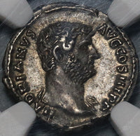 134 NGC Ch XF Hadrian Roman Empire Denarius Moneta Fine Style Silver (20092202C)