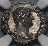 134 NGC Ch XF Hadrian Roman Empire Denarius Moneta Fine Style Silver (20092202C)
