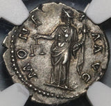 134 NGC Ch XF Hadrian Roman Empire Denarius Moneta Fine Style Silver (20092202C)