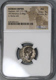 125 NGC AU Hadrian Roman Empire Denarius Roma Medusa Unpublished (21091502C)