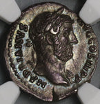 134 Hadrian NGC AU Roman Empire Denarius Unpublished Military Victory (18120401C