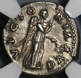 134 NGC XF Hadrian Roman Empire Denarius Victory Legion Military (20080404C)