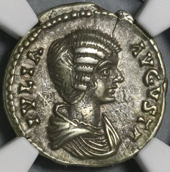 196 NGC Ch VF Julia Domna Denarius Roman Empire Laodicea Concordia Unpublished (21041304C)