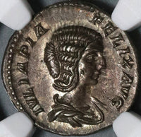 211 NGC Ch AU Julia Domna Denarius Roman Empire Diana Pedigree (21012201C)