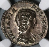 211 NGC Ch AU Julia Domna Denarius Roman Empire Diana Pedigree (21012201C)