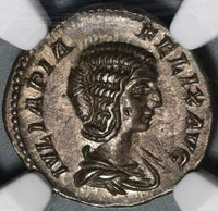 211 NGC Ch AU Julia Domna Denarius Roman Empire Diana Pedigree (21012201C)