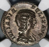 211 NGC Ch AU Julia Domna Denarius Roman Empire Diana Pedigree (21012201C)