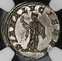 211 NGC Ch AU Julia Domna Denarius Roman Empire Diana Pedigree (21012201C)