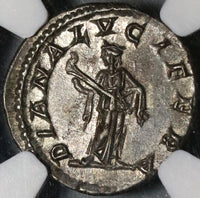 211 NGC Ch AU Julia Domna Denarius Roman Empire Diana Pedigree (21012201C)