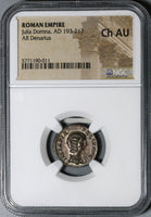 211 NGC Ch AU Julia Domna Denarius Roman Empire Diana Pedigree (21012201C)