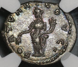 193 NGC AU Julia Domna Denarius Roman Empire Emesa Fortuna Pedigree (21020605C)