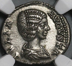 202 NGC AU Julia Domna Denarius Roman Empire Isis Horus Pedigree (21042602C)