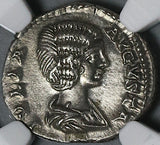 202 NGC AU Julia Domna Denarius Roman Empire Isis Horus Pedigree (21042602C)