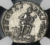 202 NGC AU Julia Domna Denarius Roman Empire Isis Horus Pedigree (21042602C)