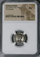 202 NGC AU Julia Domna Denarius Roman Empire Isis Horus Pedigree (21042602C)