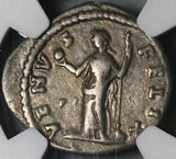 196 NGC ChVF Julia Domna Denarius Roman Empire Happy Venus Felix Laodicea (22030701C)