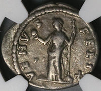 196 NGC ChVF Julia Domna Denarius Roman Empire Happy Venus Felix Laodicea (22030701C)