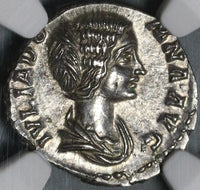 193 NGC Ch AU Julia Domna Denarius Roman Empire Venus Apple (21020702C)