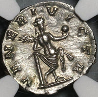 193 NGC Ch AU Julia Domna Denarius Roman Empire Venus Apple (21020702C)