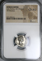 193 NGC Ch AU Julia Domna Denarius Roman Empire Venus Apple (21020702C)