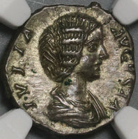 196 NGC XF Julia Domna Denarius Roman Empire Happy Venus Felix (21041303C)