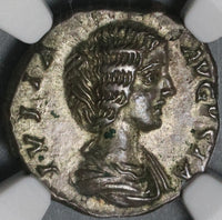 196 NGC XF Julia Domna Denarius Roman Empire Happy Venus Felix (21041303C)